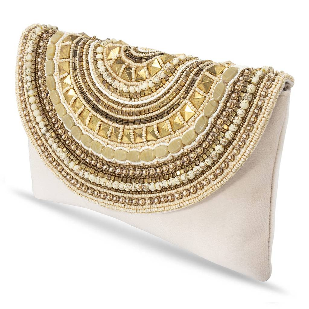 Clutch Purses For Women Wedding Handmade Evening Handbags Party Bridal Clutch (C12Bl) : C12CRM