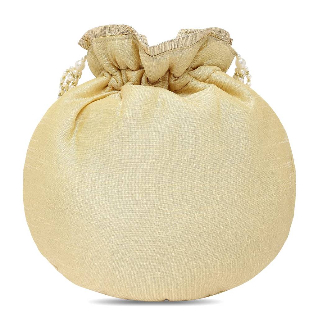 Rani Potli Bags For Women Evening Bag Clutch Ethnic Bride Purse With Drawstring (P86Rp) : P86G