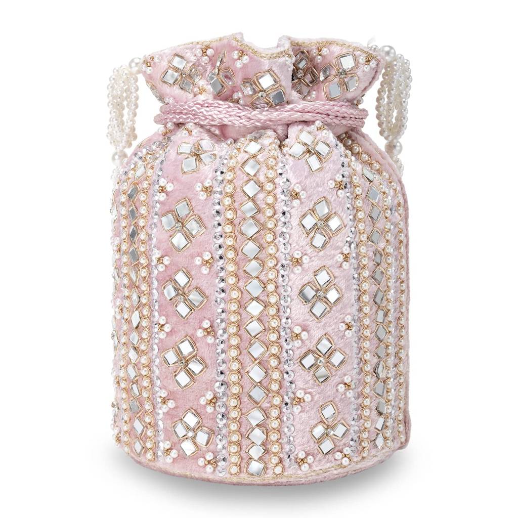 Potli Bags For Women Evening Bag Clutch Ethnic Bride Purse With Drawstring (P25Pk) : P25PK