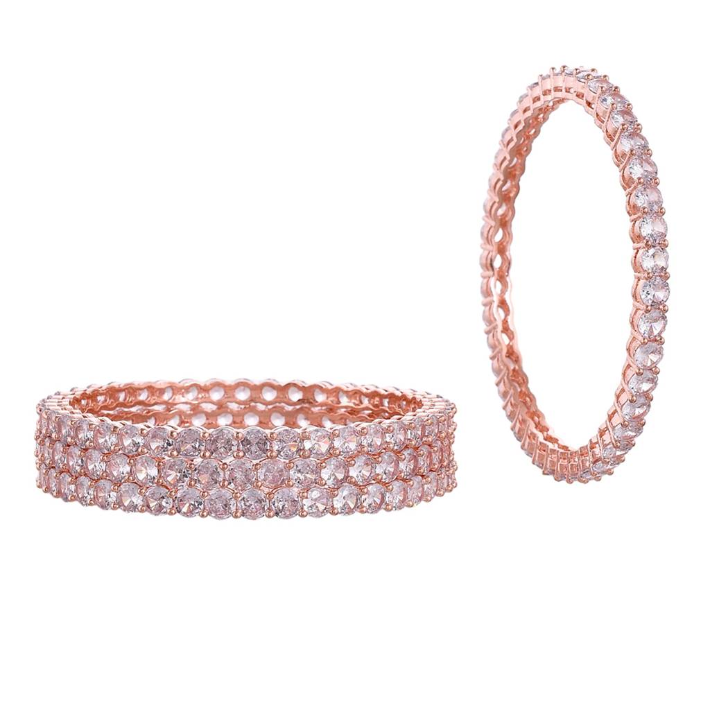 Sparkling Elegance 4-Prong Setting Round Cut Cz Bracelets : 8905124523171