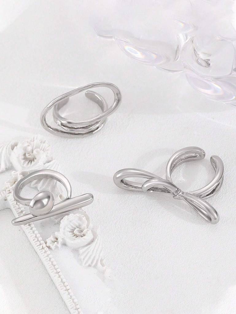 Set Of 3 Funked-Up Stack Ring : RC34255-S