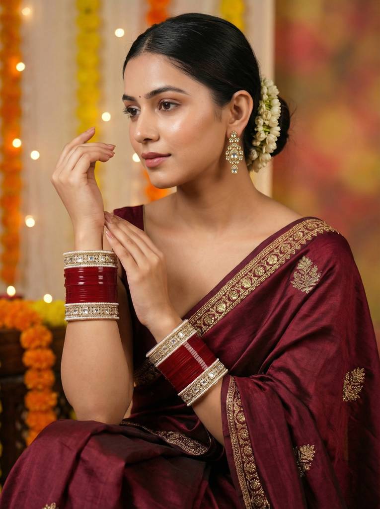 Authentic Punjabi Chooda Set For Indian Bride : HB-39-24