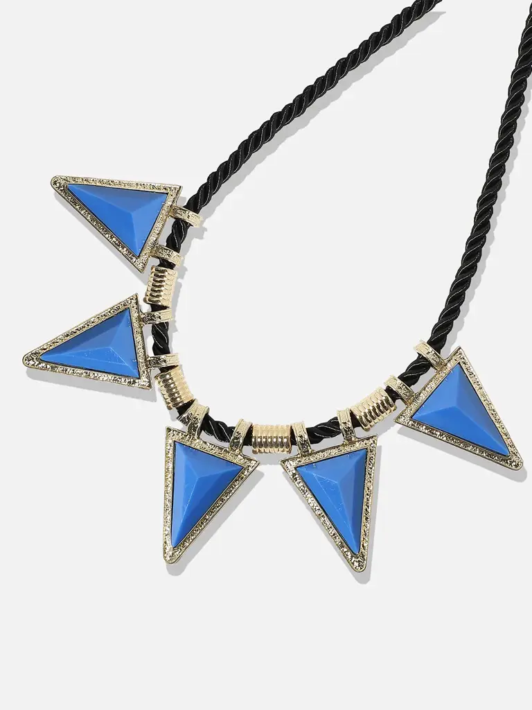 Bray-Black Rope Necklace With Acrylic Stones : SOHNCK3586