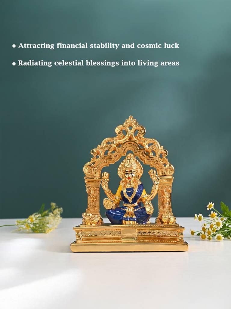 24K Gold Plated Lakshmi Arch Figurine : HLGFT465