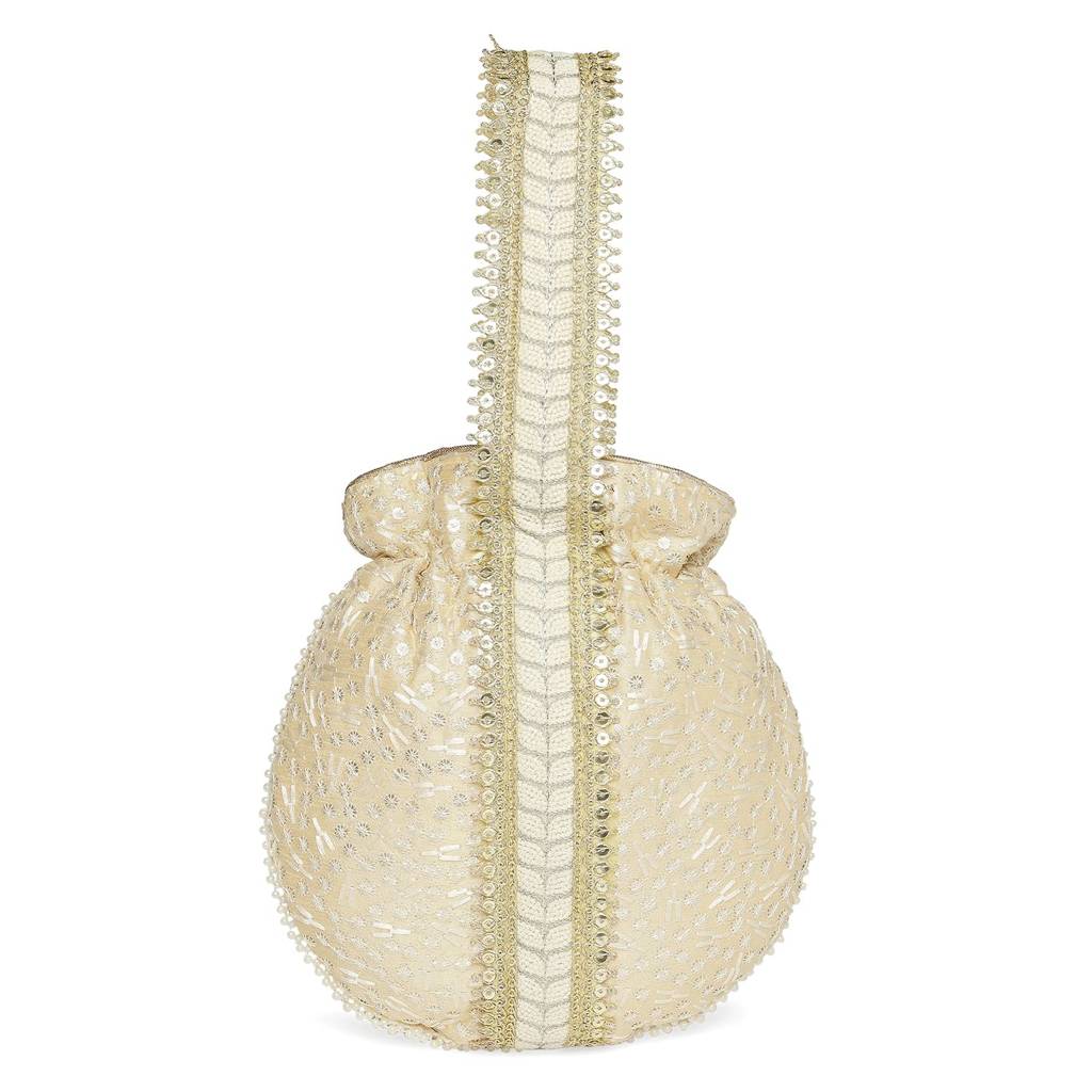 Potli Bags For Women Evening Bag Clutch Ethnic Bride Purse With Drawstring(P93Br) : P93G