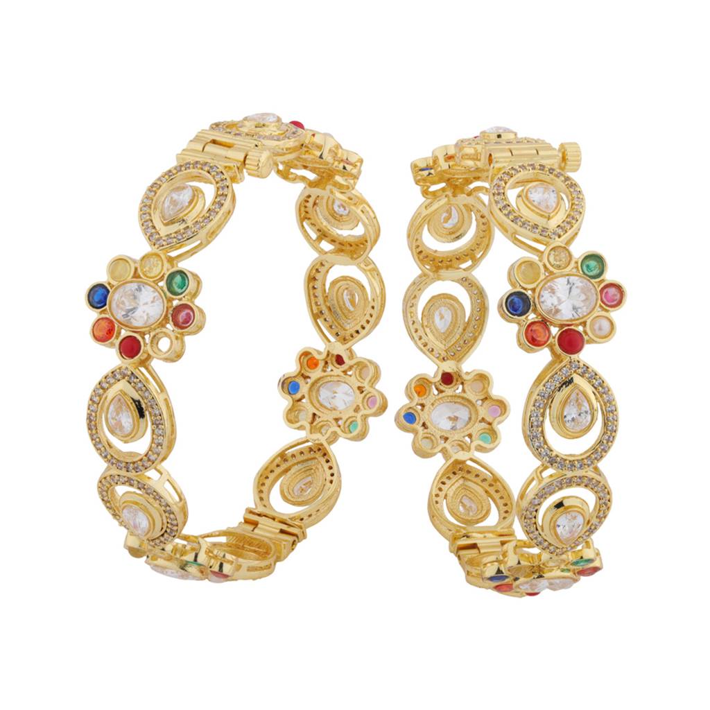 Navratna Liquid Radiance Hinge Bangle : 8905124570939