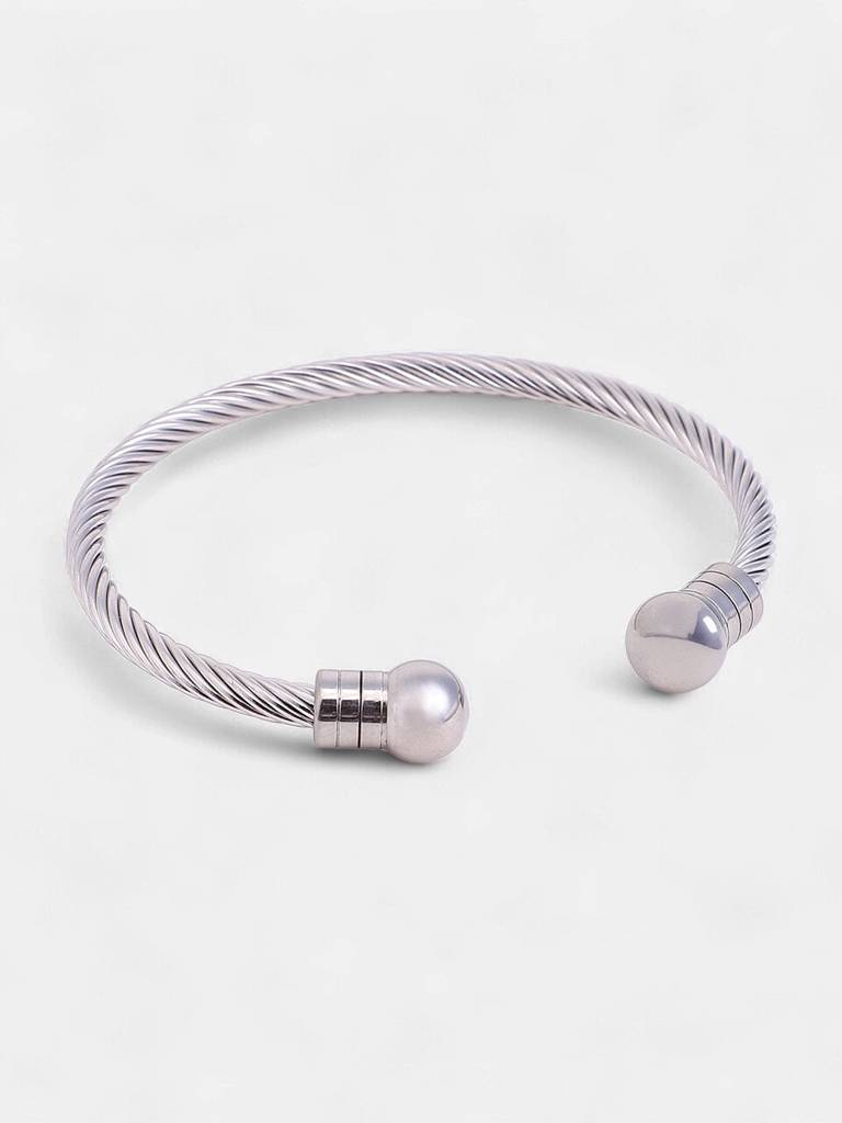Men'S The Orb Cuff Bracelet - Metallic Silver : FABR1269