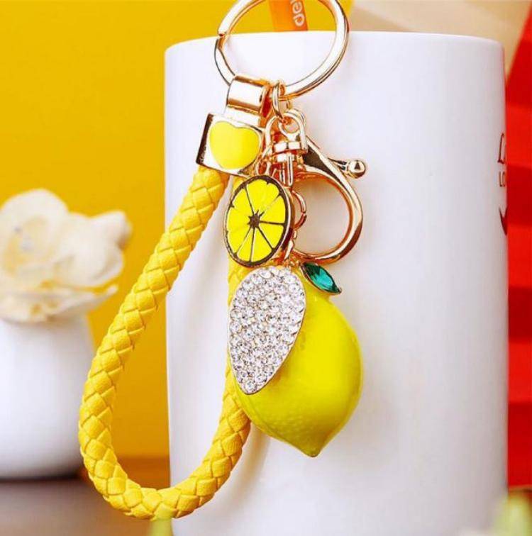 Zestie Lemon Bag Charm : C-BG-0043-G-YL
