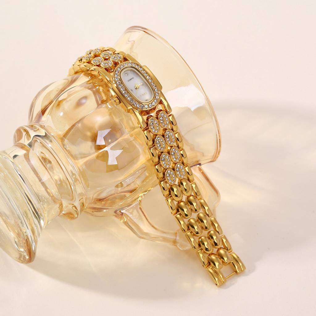 Mother Of Pearl Quartz Watch For Women : WT-S-0016-G-WH