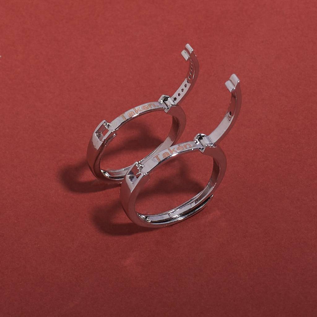 Taken Coded Couple Rings : RC24390-S-TKN
