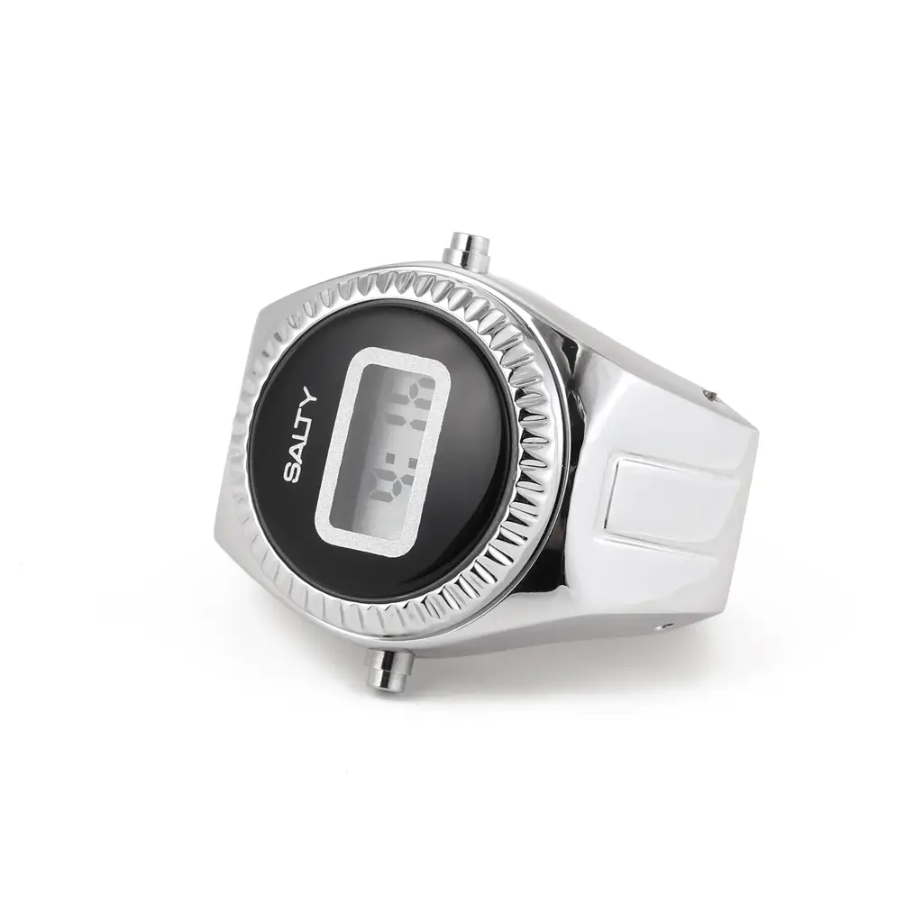 Timeloop Watch Ring For Men - Silver : WTR-S-0045-S-BK-ALPHA-1