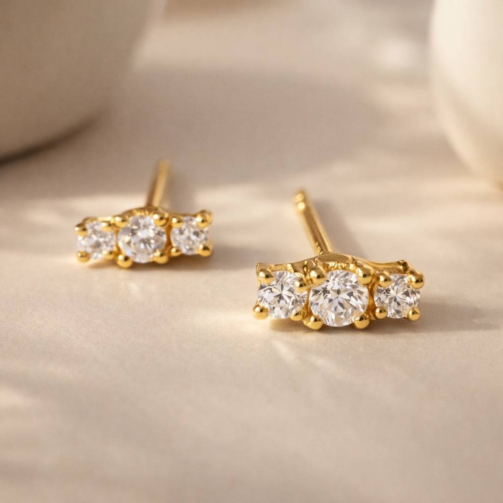 Petite Diamond Line Studs : Petite-Diamond-Line-Studs-GV