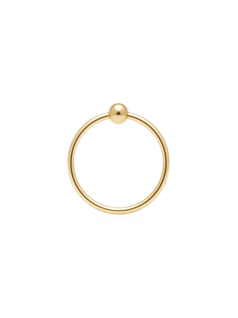 Classic Gold-Toned Silver Nose Hoop : FINP4174