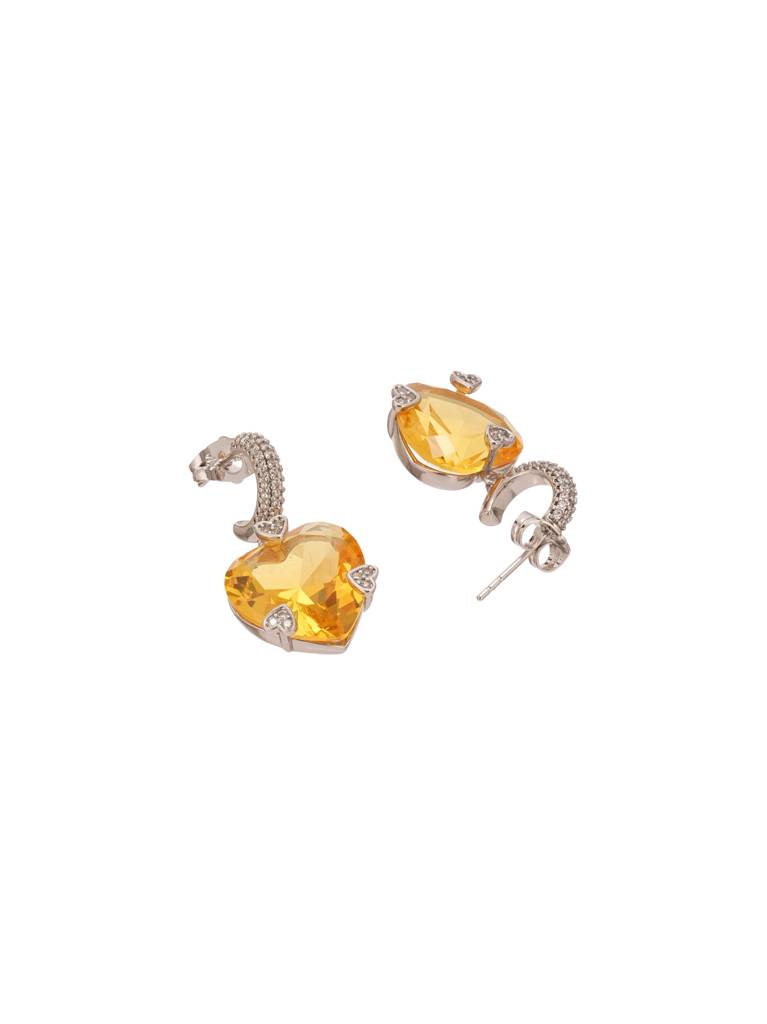 Citrine Diamond Rush Earring : Z-ER-CSY-031