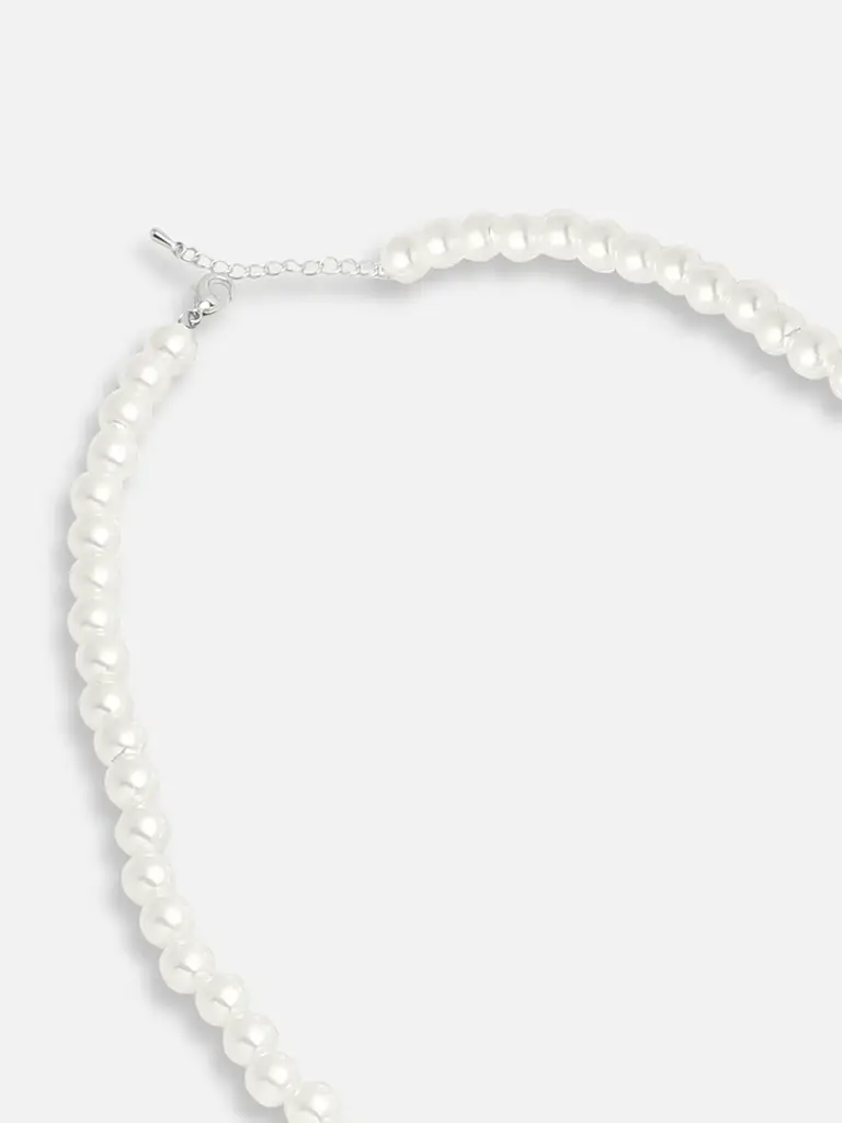 Tamela-Silver Plated Designer Stone Casual Necklace For Women : SOHNCK4976