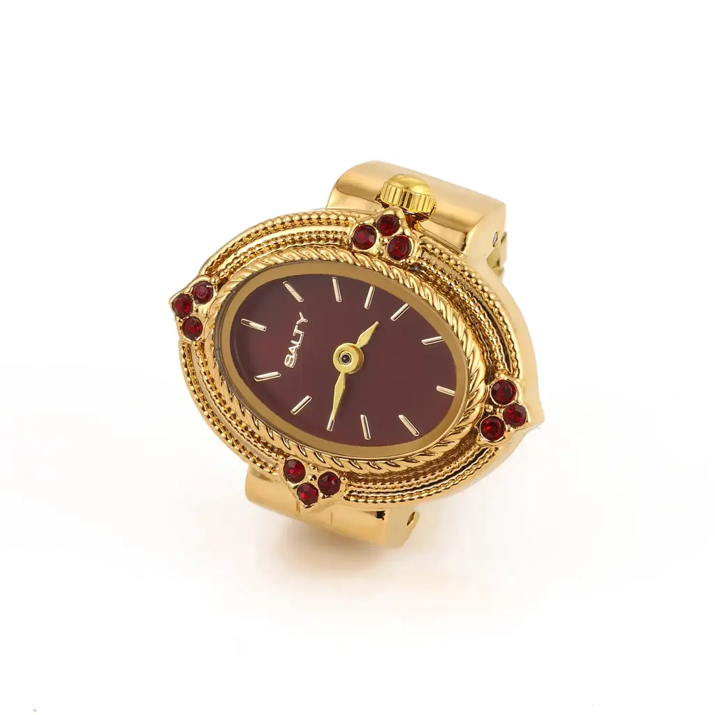Royale Rope Style Watch Ring - For Women : WTR-S-0043-G-RD