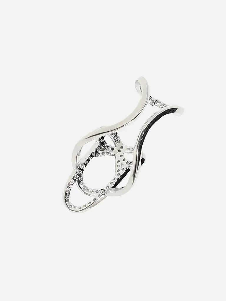 Carole-Silver-Plated Nail Ring : SOHIRG9519