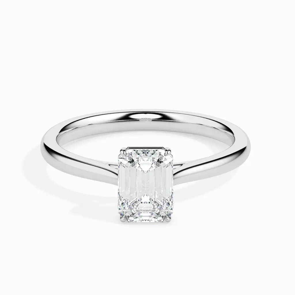 1 Carat Emerald Solitaire Ring : 14kRoseZNR89F10