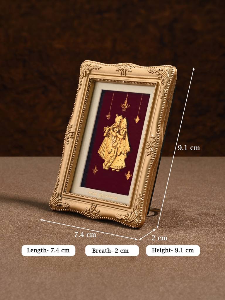 Radha Krishna 24K Gold Foil Frame : AUGFT210