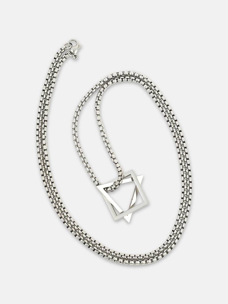 Men'S The Quad Pendant Necklace - Metallic Silver : FAPD1180