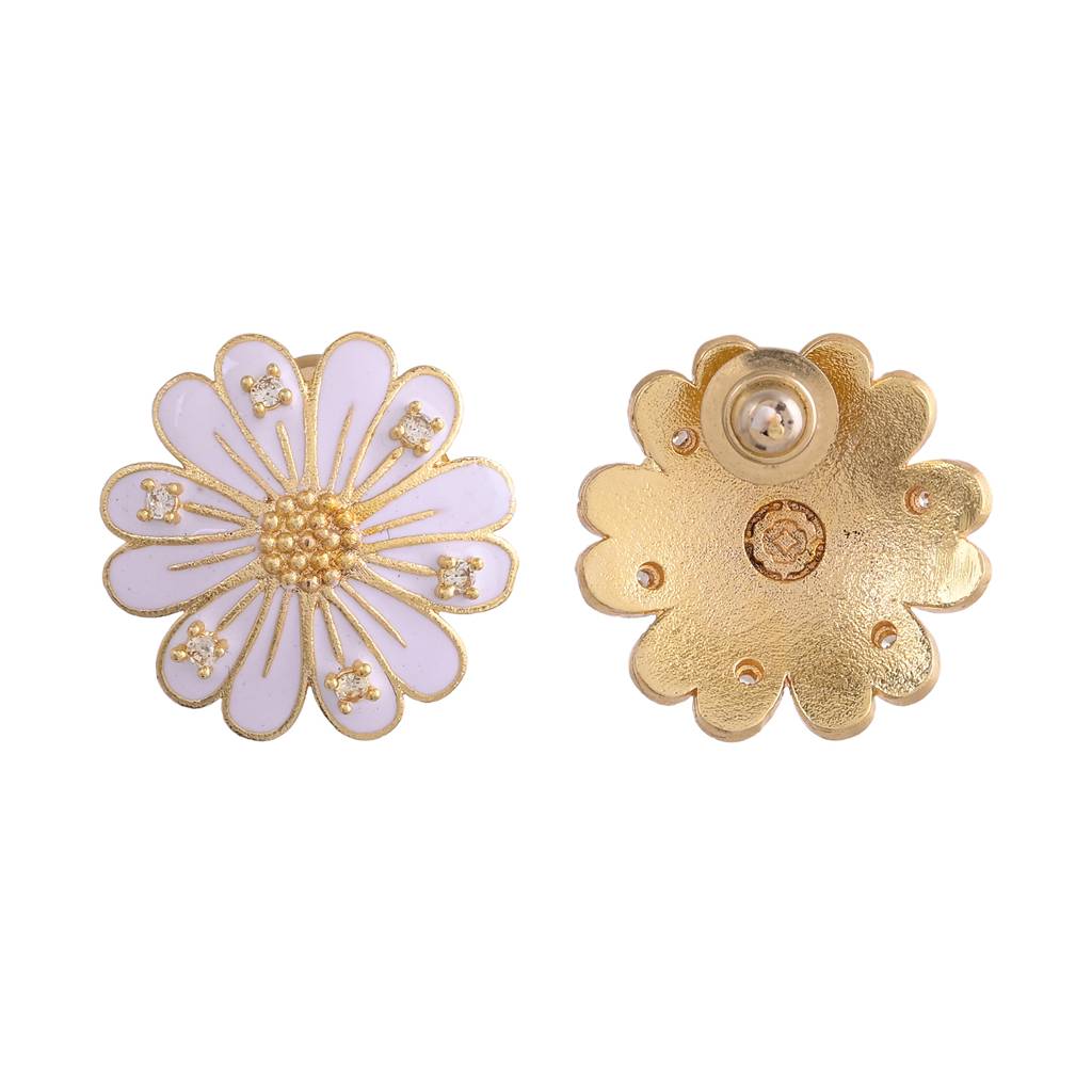 Flower Fantasy Pure Elegance Daisy White Ear Studs : 8905124528862