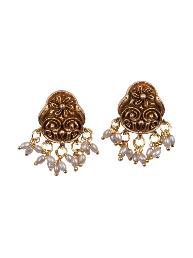 Antique Finish Temple Necklace Set : SATJS371