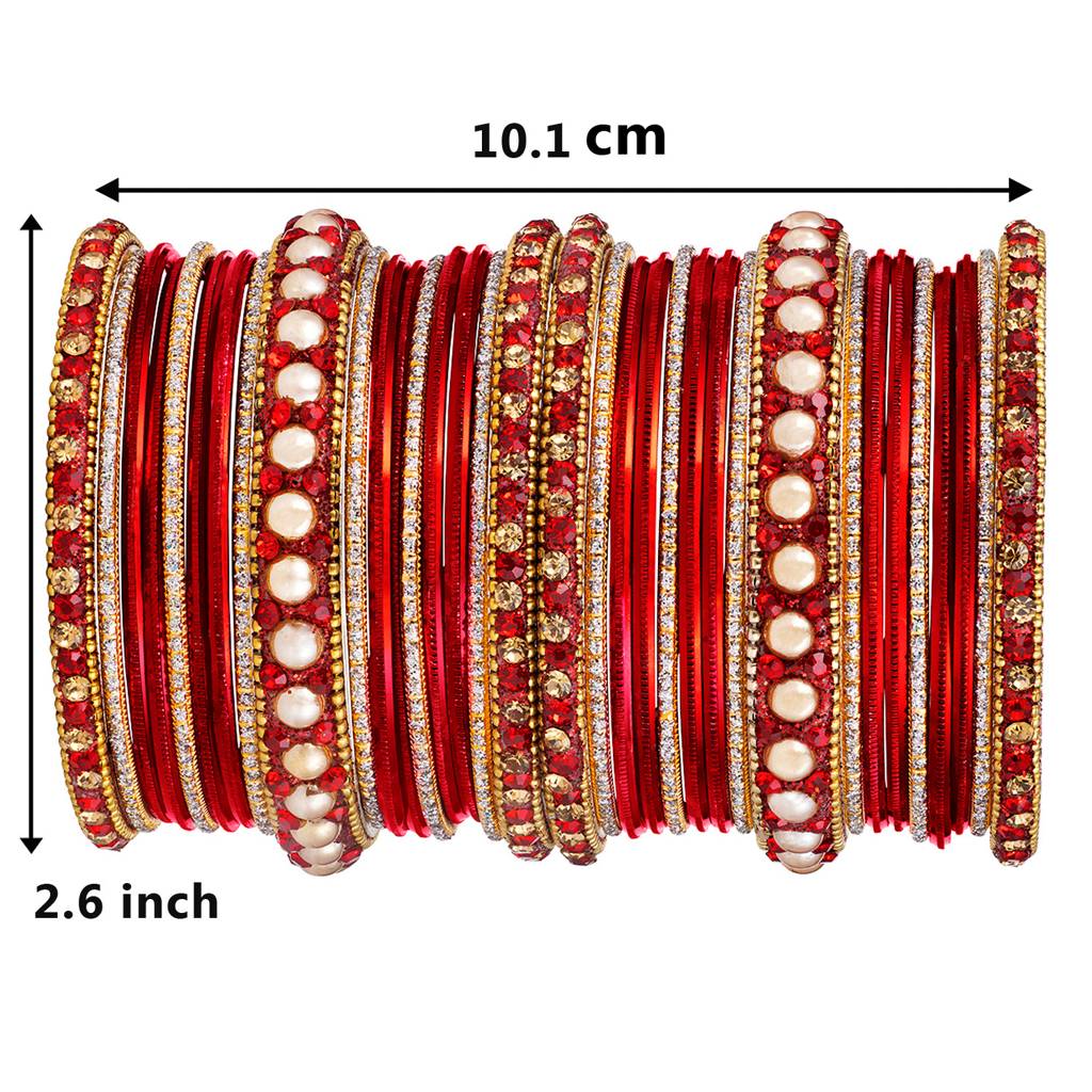 Metal Chuda Bangle Set For Women Wedding Bridal Indian Traditional Ethnic Jewellery : PF51B42R