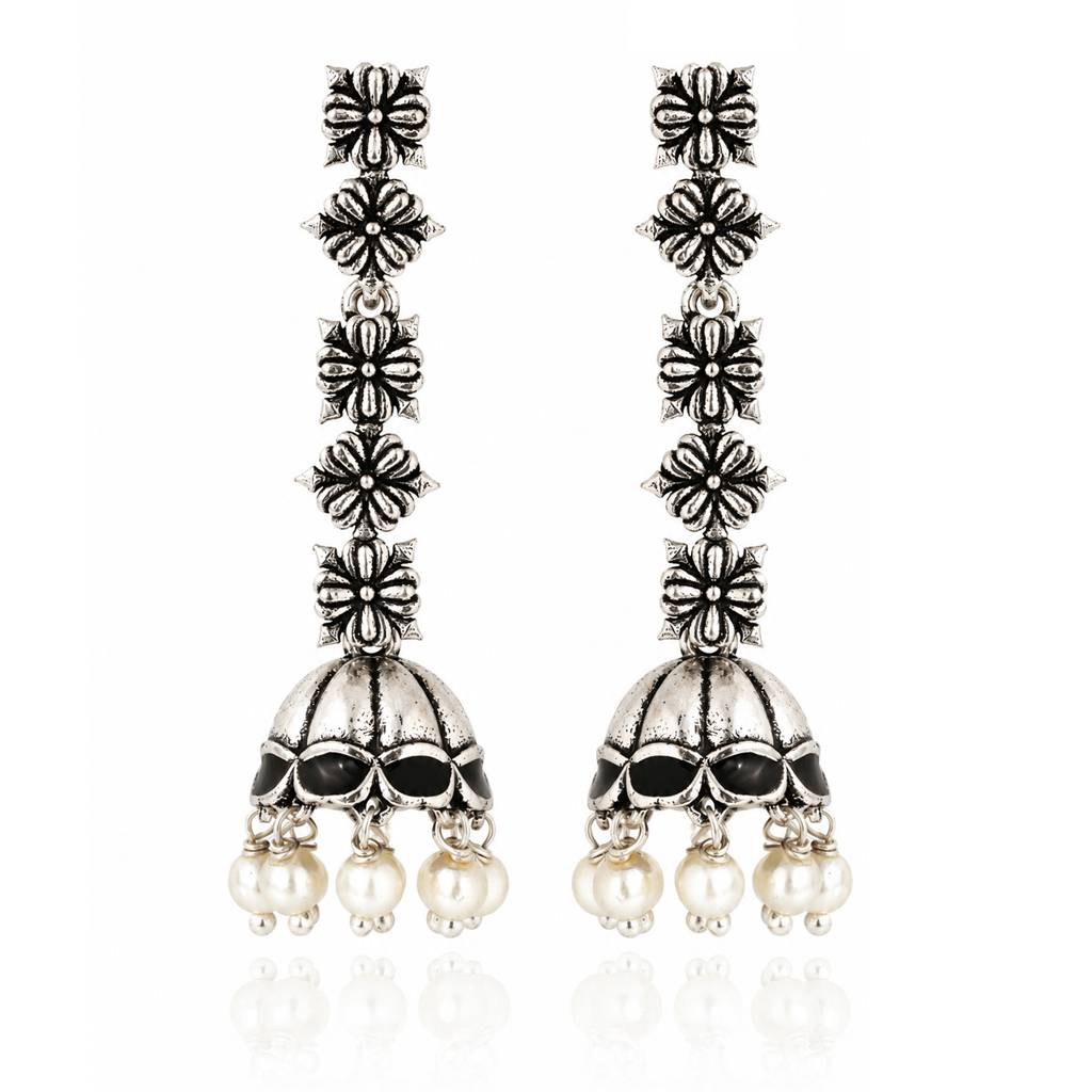 Chandtara Tribal Drop Jhumka Earrings : 8905124584325