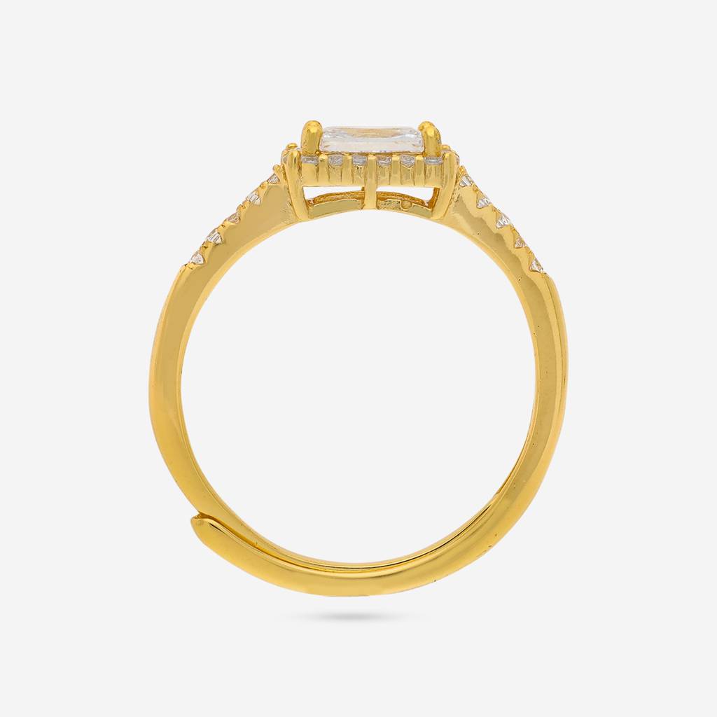 White Gold - Plated Office Wear Silver Finger Ring - 458132 : 458132