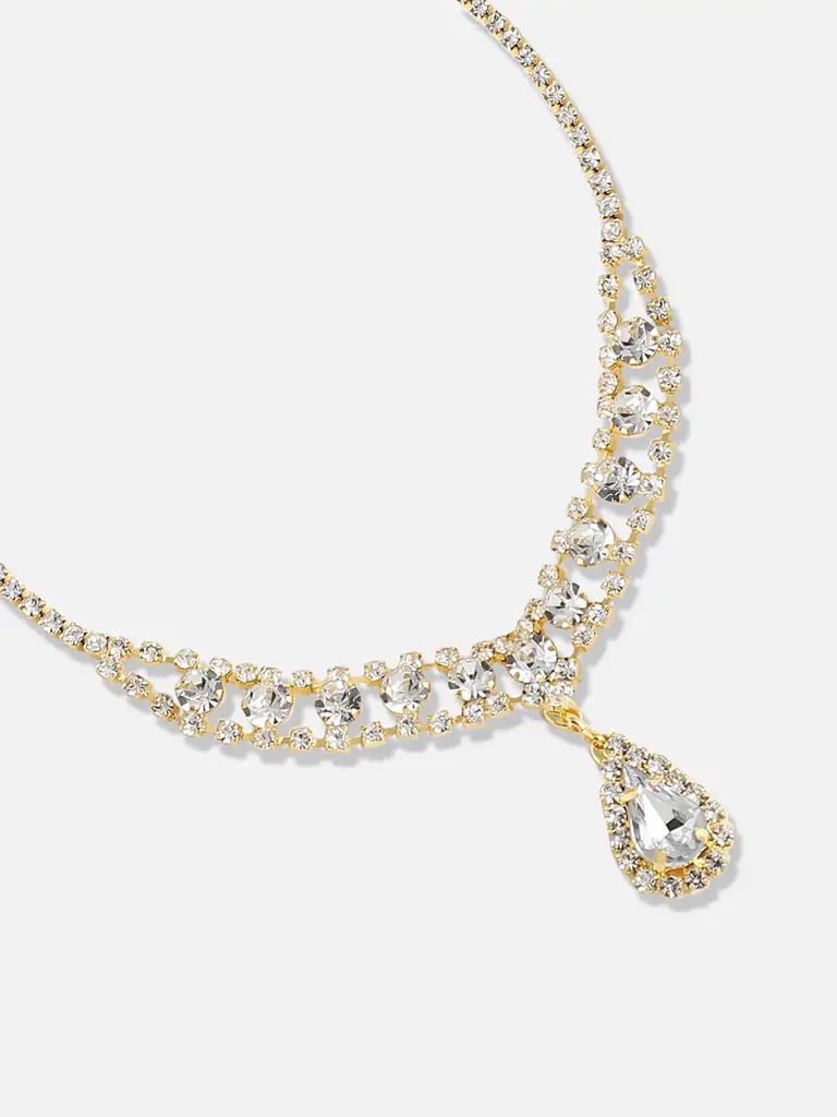 Chandler-Silver Plated Designer Party Necklace For Women : SOHNCK3438