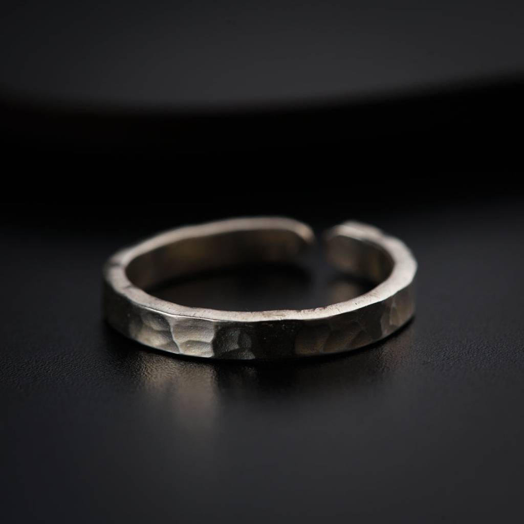 Hammered Couple Ring / Bands : silver_ring_hammered_thik_couple