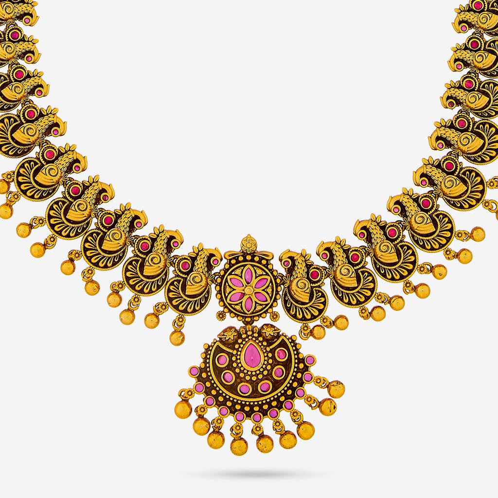 Ruby Gold - Plated Bridesmaid Antique Necklace - 449209 : 449209