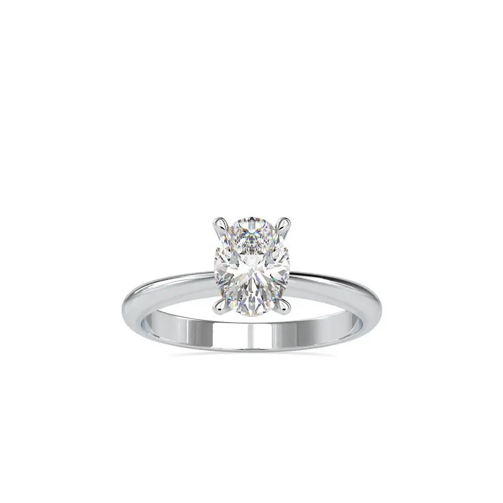 1 Carat Majestic Oval Solitaire Ring : 09kRoseZNR58F10