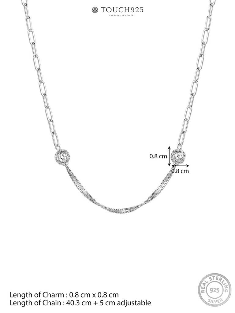 Pure 925 Silver Multi-Strand Filigree Drop : EQNC2287