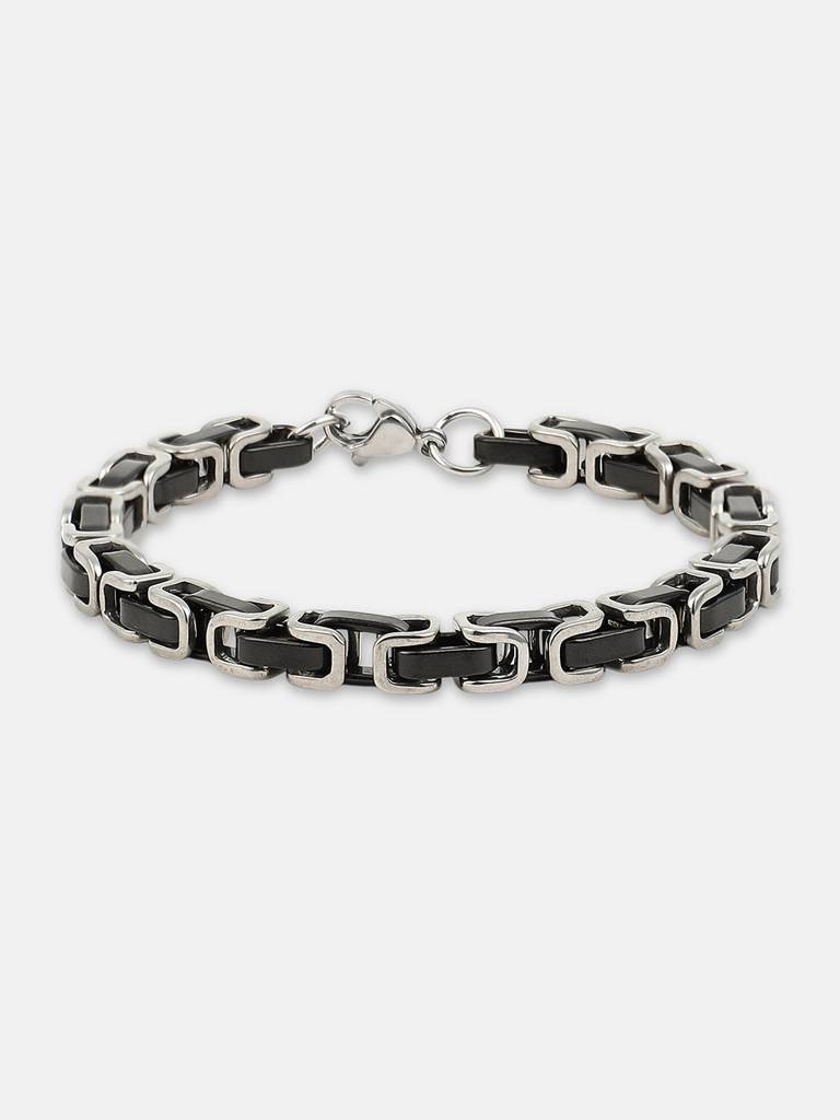 Men'S The Cycle Link Bracelet - Onyx Black : FABR1225
