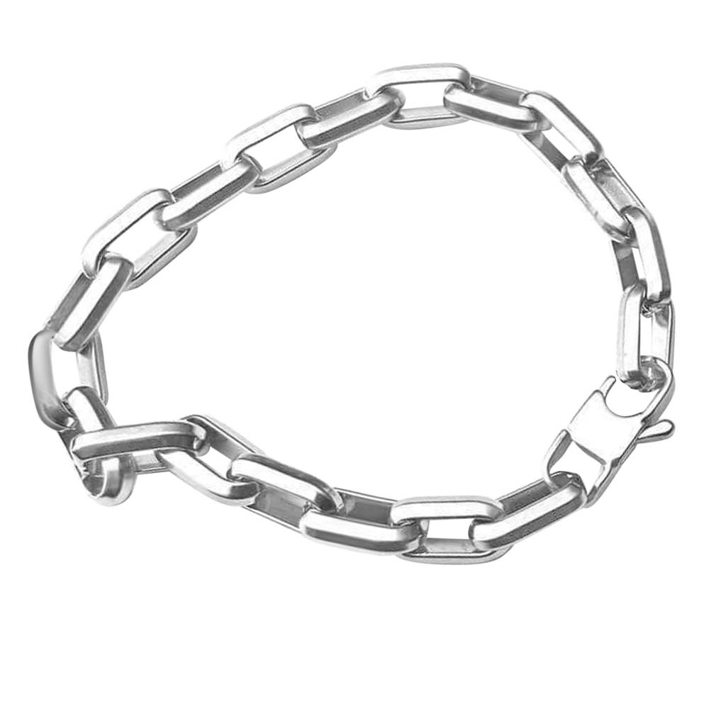 Silver Plated Anchor Link Chain Openable Bracelet Contemporary Jewellery For Men & Boys : PX9B194S