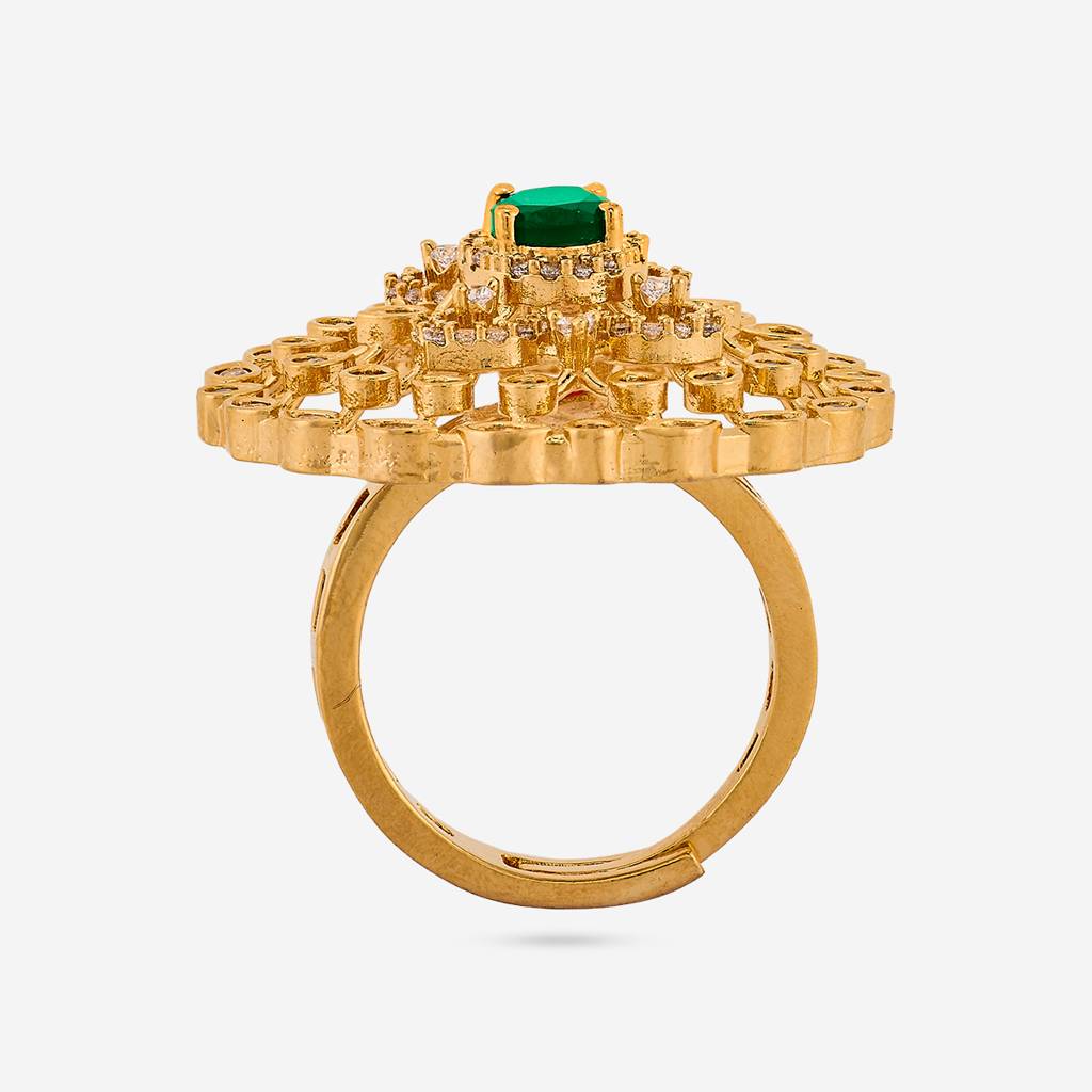 Gold - Plated Bridesmaid Zircon Finger Ring - 456448 : 456448