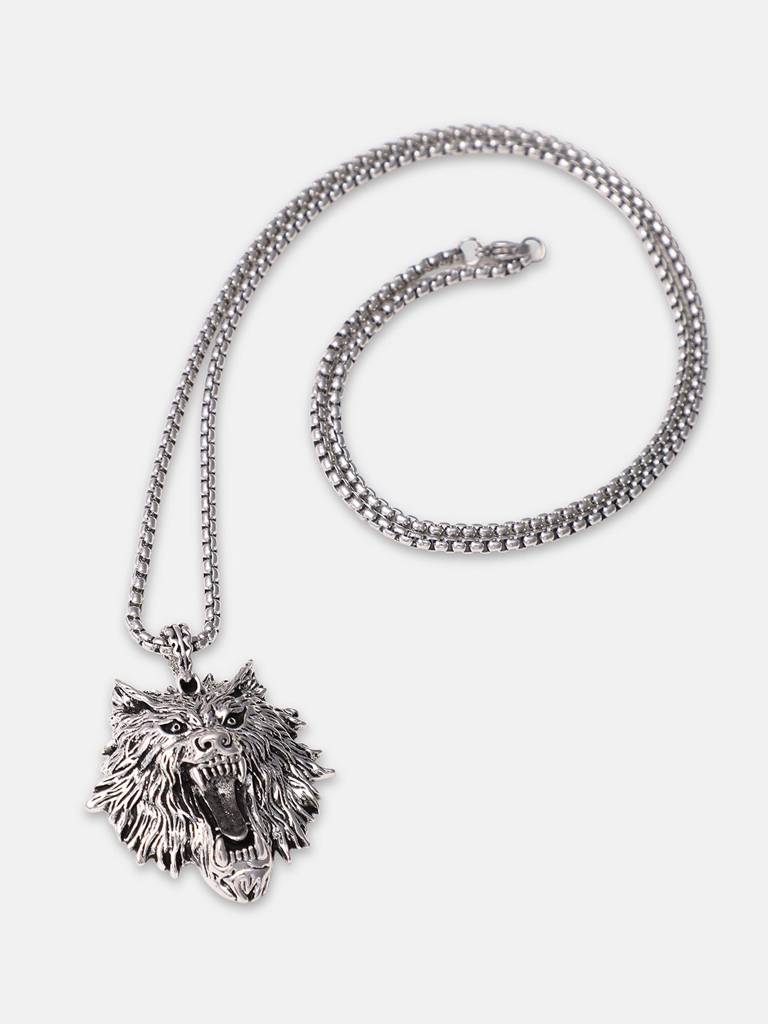 Men'S The Leo Pendant Necklace - Metallic Silver : FAPD1158