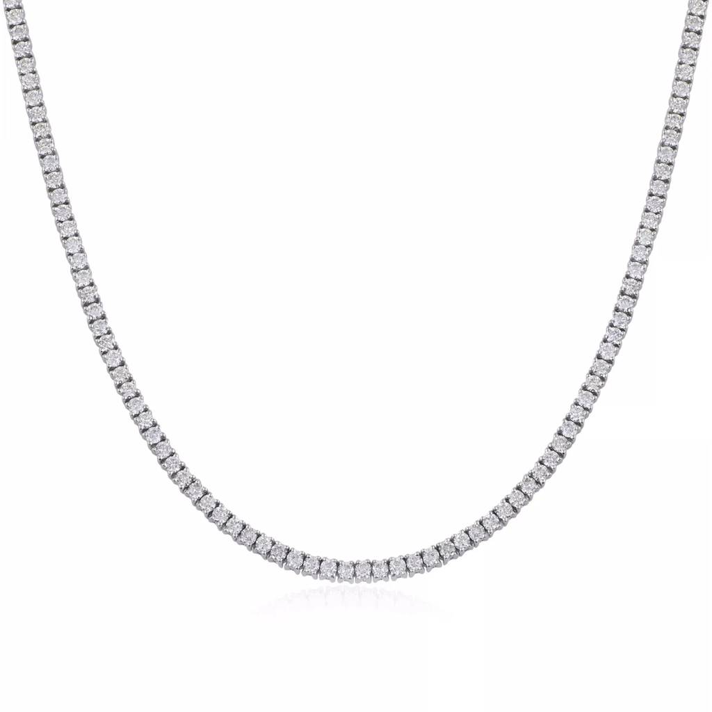 Crystal Studded Tennis Necklace Chain Fashion Jewellery For Women & Girls : PX9N196S