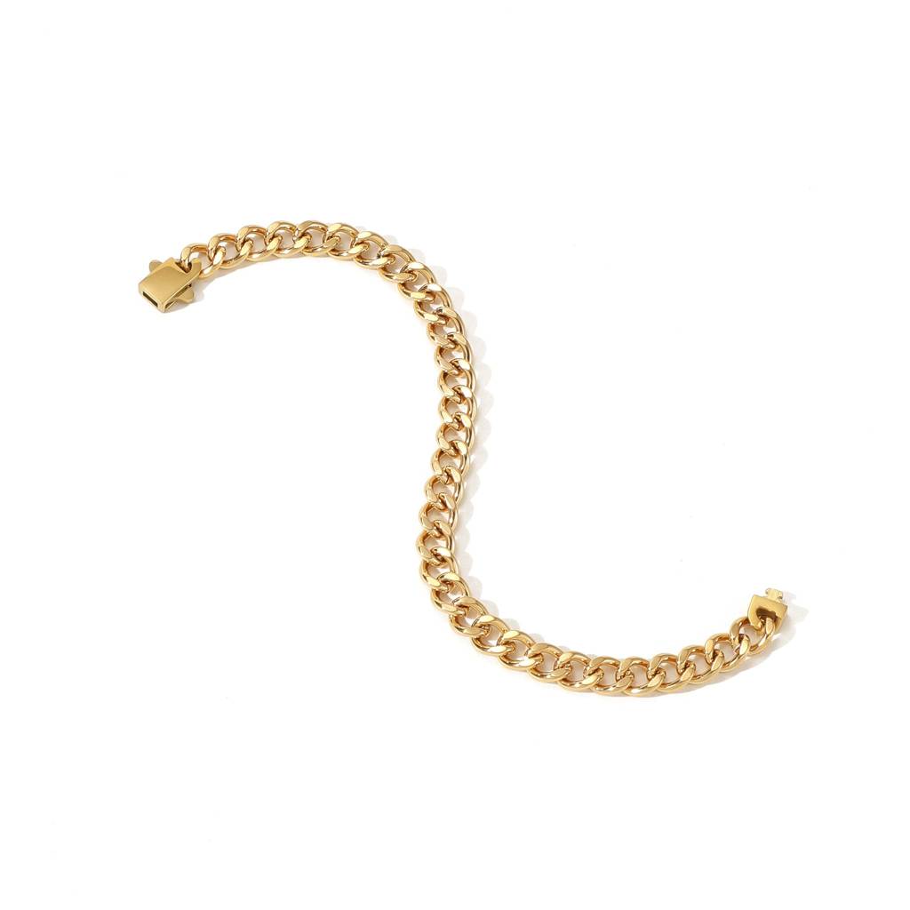 Golden Cool Cuban Link Bracelet : MB1S0999-G