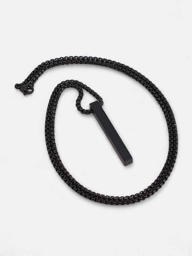 Men'S The Monolith Pendant Necklace - Onyx Black : FAPD1282