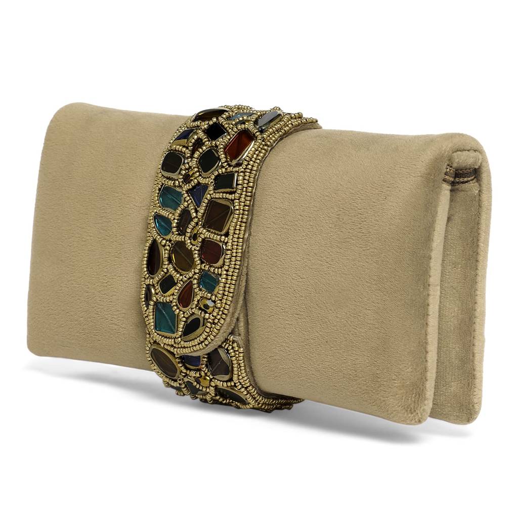 Clutch Purses For Women Handmade Evening Sling Handbag Stylish Bridal Fashion Clutch Bag For Girls (C118Bl) : C118BR