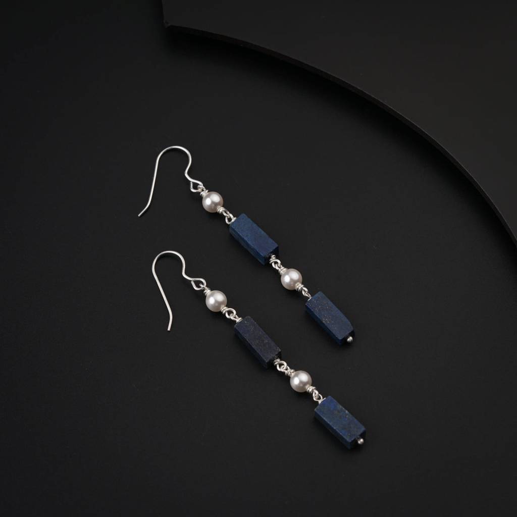 Lapis Lazuli Silver Earring : 17669783