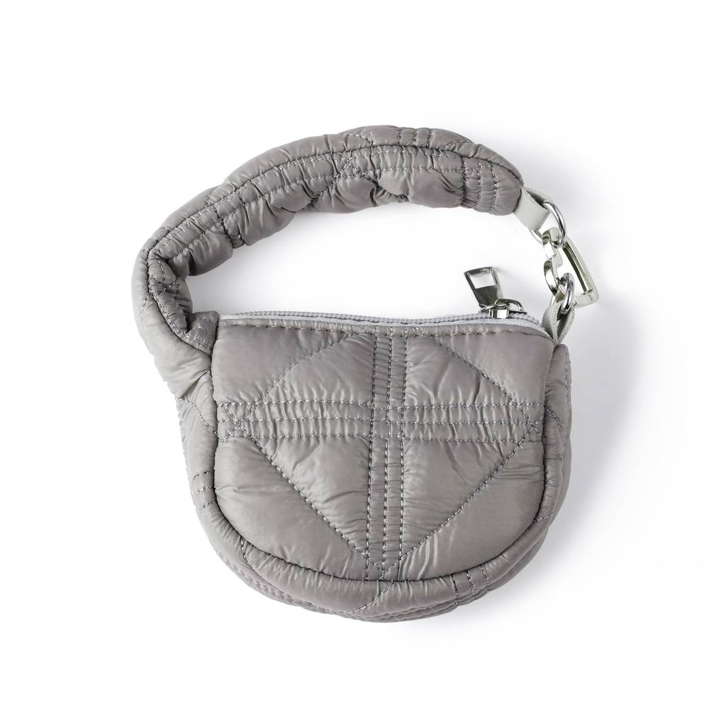 Mini Quilted Puff Bag Charm : C-BG-0091-GY