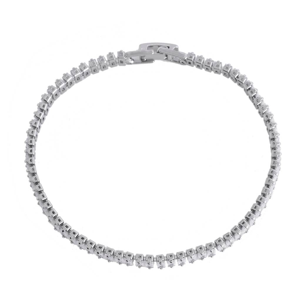 Sparkling Elegance Eternal Crystal American Diamond Tennis Bracelet : 8905124552607