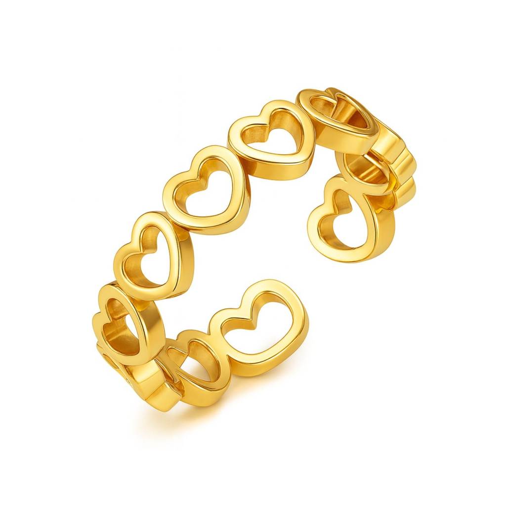 Adjustable Heart Toe Ring - Sterling Silver : TR-0001