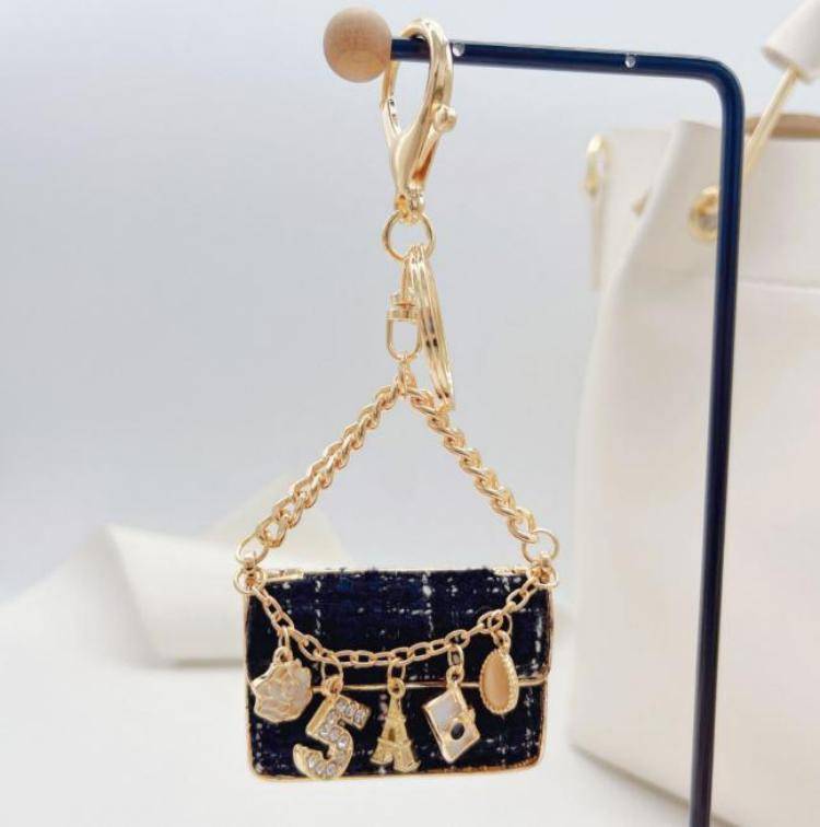 Mini Paris Purse Bag Charm : C-BG-0063-G-BK