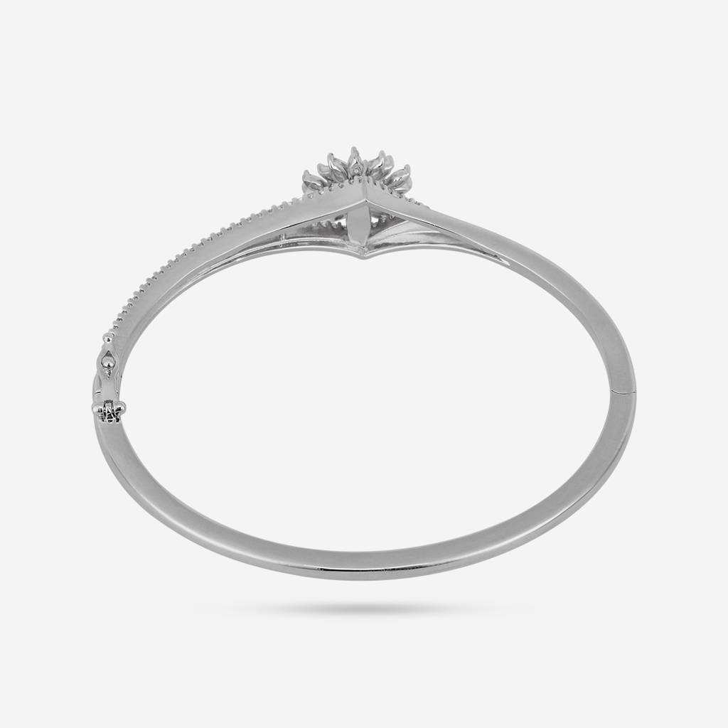 White Rodium - Plated Party Wear Zircon Kada - 446985 : 446985