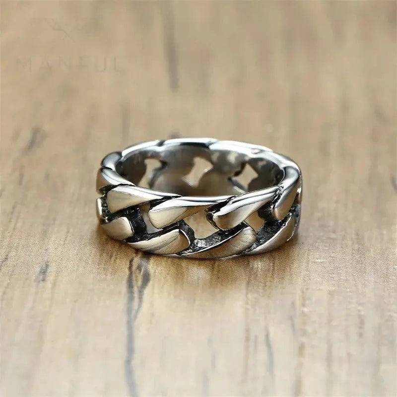 Silver Geometric Ring : MR1S0694-9