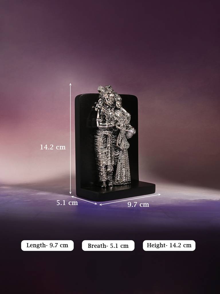 Pure 999 Silver Plated Radha Krishna Idol : EJGFT385